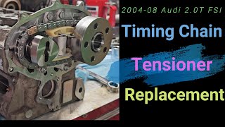 How to Replace the Rear Timing Chain amp Tensioner on an Audi Volkswagen 200408 FSI  Chain Noise [upl. by Kantos]