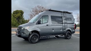 2023 Storyteller Overland Stealth Mode 4X4 Volta Lithium System Mercedes Sprinter Turbo Diesel 480p [upl. by Enneicul]