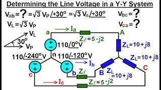 Electrical Engineering Ch 13 3 Phase Circuit 15 of 42 How to Find the Line Voltages YY [upl. by Ahso199]