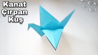 KANAT ÇIRPAN KUŞ YAPIMI 🕊 Turna Kuşu Origami  Origami Birds [upl. by Navac359]