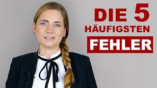 Die 5 häufigsten Fehler im Vorstellungsgespräch [upl. by Igig]