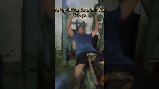 15 kg incline db press for 12 reps shortsgymteenagerdbpresspowerlifter [upl. by Tillio]