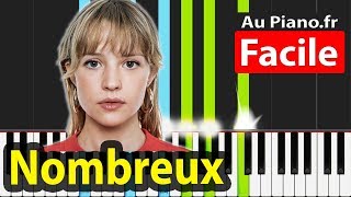 Angèle Nombreux Piano Tuto Facile Karaoké Paroles [upl. by Lehte242]