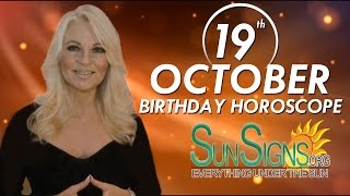 October 19th Zodiac Horoscope Birthday Personality  Libra  Part 1 [upl. by Judson]