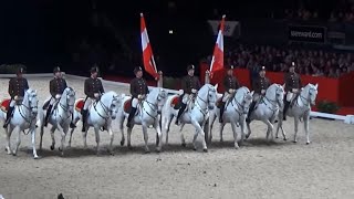 Viennas Spanish Riding School Lipizzaner Horse Performance Wembley London [upl. by Grissom208]