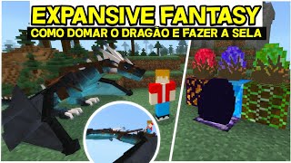 COMO DOMAR O DRAGÃO NO EXPANSIVE FANTASY ADDON  Minecraft PE 115  114  113  Como ter o dragão [upl. by Gorey]