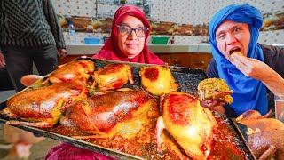 Unbelievable Moroccan Food 🇲🇦 STUFFED PIGEONS  Medfouna  Morocco North Africa [upl. by Emera]