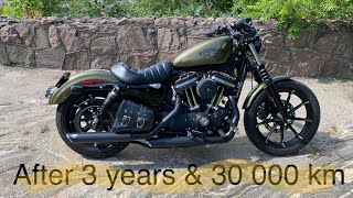 Harley Iron 883 sportster  owner review [upl. by Boccaj74]