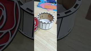 How to make Laser Cut Round Box Birthday Gift Box Wooden Round Box Wedding Ring Box Jewelry Box [upl. by Pozzy]