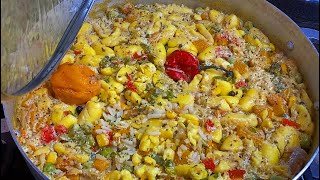 Seasoned Rice with Ackee amp Saltfish Jamaican Style Simmers in Coconut Milk [upl. by Leasi]