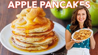 Easy Cinnamon Apple Pancakes Recipe [upl. by Ahsetal463]