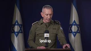 A Call to Action by IDF Spokesperson Radm Daniel Hagari [upl. by Embry365]