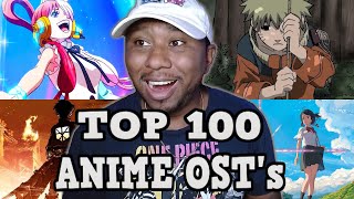 REACTING TO THE TOP 100 MOST POPULAR ANIME OSTs [upl. by Judie381]