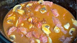 CREAMY BEEF  Slow Cooker Recipe [upl. by Hardan326]