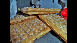 RECETTE DE GAUFRE DE BRUXELLES comme a la fête foraine Croustillante et légère Gaufres de foire [upl. by Hadria]