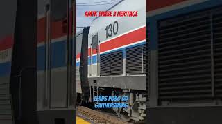 AMTK P030 with the Phase II Heritage leading  Gaithersburg amtrak csx shorts [upl. by Arahahs]