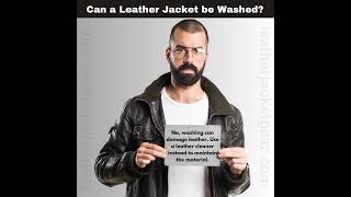 Can Leather Jacket Be Washed leatherjacket foryou shorts [upl. by Anitnauq]