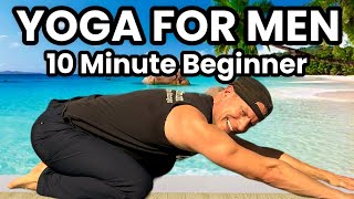 10 Min Daily Yoga for Men Beginner Routine FOLLOW ALONG yogaformen [upl. by Aseretairam]