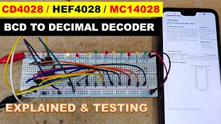 1040 CD4028 BCD to decimal decoder CMOS IC [upl. by Eiramnaej]