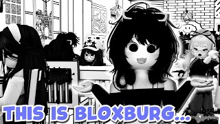 Bloxburg but Everything is BLACK and WHITE  Collab with aquoleo [upl. by Ithnan607]