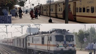 BidarExpress Latur Road To Bidar Train Journey Crossing At Udgir Railway Station LaturExpress Late [upl. by Mellins230]