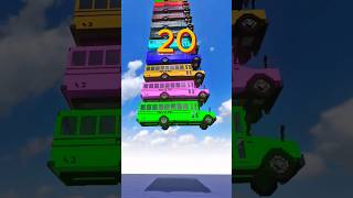 Mixed Color School Buses Tower Fall [upl. by Hujsak]