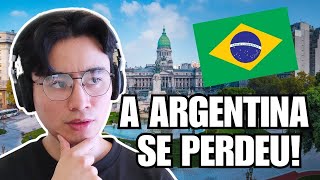 Gringo reage POR QUE O BRASIL ESTÁ NA FRENTE DA ARGENTINA [upl. by Ialohcin705]