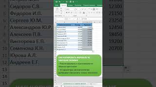 Как копировать формулу не нарушая заливку shorts [upl. by Darrej]