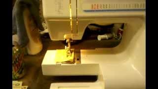 How to thread a Janome School mate schoolmate s3015 Sewing Machine [upl. by Rustie]