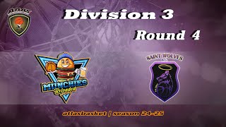 Atlasbasket  Div 3Round 4  MUNCHIES RELOADED vs SAINT WOLVES [upl. by Alebasi]