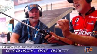 iCast 2017  Duckett Rods amp Reels Bass Fishing Tech [upl. by Koss251]