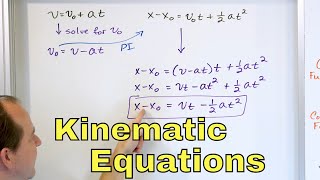 Deriving the Kinematic Equations of Motion w Constant Acceleration in Physics  1213 [upl. by Ikoek]