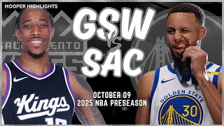 Golden State Warriors vs Sacramento Kings Full Game Highlights  Oct 9  202425 NBA Preseason [upl. by Gehman119]