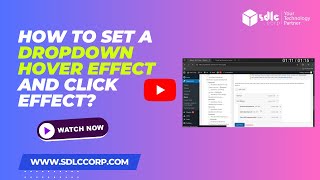 How to set a dropdown hover effect and click effect [upl. by Einnaf]