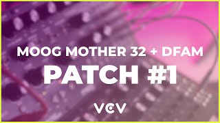 Moog Mother 32 DFAM and Neutron patch with VCV Rack [upl. by Lleret]