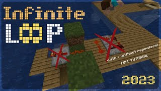 Tutorial  How to make Redstone infinite loop with and without Repeaters 2023 [upl. by Michaele]