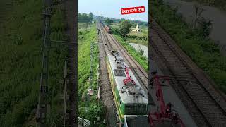 Traincrossing crossingtraincrass shortsvideo reels देखा कभी arevahmovement pantograph [upl. by Anitak313]