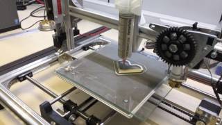 3D Print a heart of clay  Paste Extruder K8205 [upl. by Orlina20]