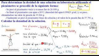 Densidad de una solución [upl. by Euv73]