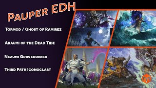 Pauper EDH  TormodGhost of Ramirez VS Araumi VS Nighteyes VS Third Path [upl. by Mokas]