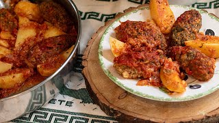 The Ultimate Greek Comfort Meal Beeftekia me Patates [upl. by Aphra134]