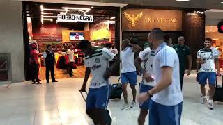 Festa no Embarque do campeão Palmeiras no aeroporto Santos Dumont [upl. by Ahseret402]