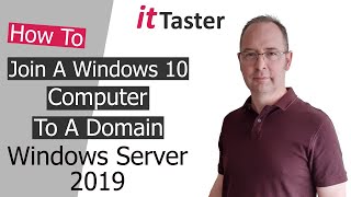 How To Join A Windows 10 Computer To A Domain  Windows Server 2019 [upl. by Aivatra]