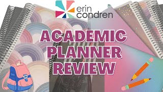 Erin Condren Academic Planner Review  Chloetry Plans [upl. by Aiehtela]