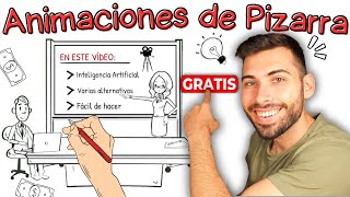 Crea Animaciones de PIZARRA BLANCA en Minutos por IA Gratis 👨🏻‍🏫 Tutorial FÁCIL con 4 alternativas [upl. by Adnek]