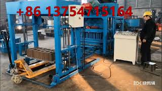 QTJ525 automatic concrete block machine is testing many kinds of brick for Haiti customer [upl. by Hallvard]