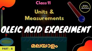 Oleic Acid Experiment  Estimation of Very Small Distances  Class 11 Physics  Malayalam [upl. by Hertberg]