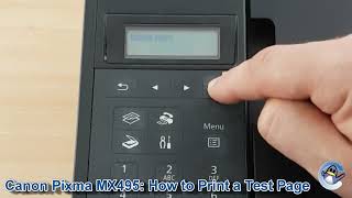 Canon Pixma MX495 How to Print a Nozzle Check Test Page [upl. by Hyatt21]