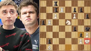 Magnus Carlsen vs Daniil Dubov  FIDE World Rapid Team Chess Championship 2024 [upl. by Novikoff]