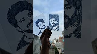 thalapathy glassart art sketch tamil kerala trending trendingshorts viralvideo viralshort [upl. by Assirual]